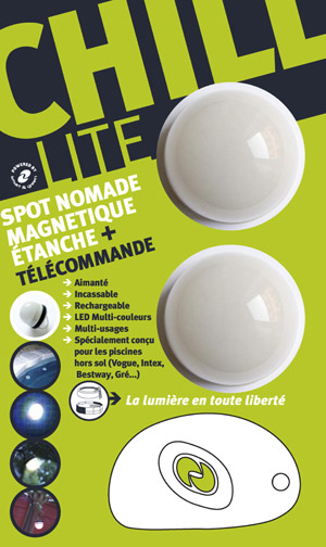 Chill Lite &Atilde;&copy;clairage &Atilde;&nbsp; led sans fil pour piscines hors sol