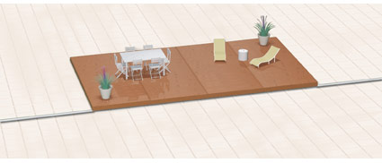 Walter terrasse mobile de piscine en bois ferm&Atilde;&copy;e