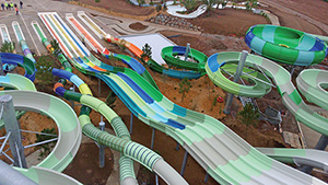 toboggan aquatique en chantier