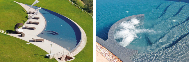 Flag pool piscine