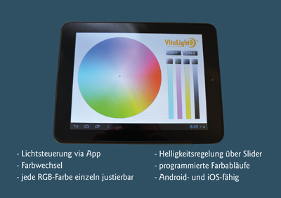 Neue VitaLight&Acirc;&reg; App zur Lichtsteuerung in Pools