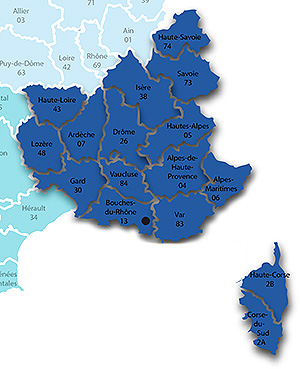 r&Atilde;&copy;gion sud-est