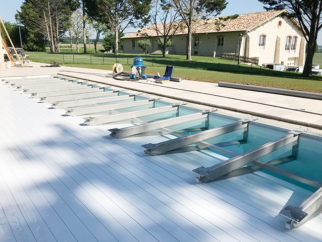 Volet immerg&Atilde;&copy; piscine Slim Cover - WOOD