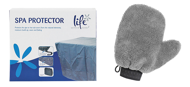 housse de Spa et  gant microfibres sp&Atilde;&copy;cial spa