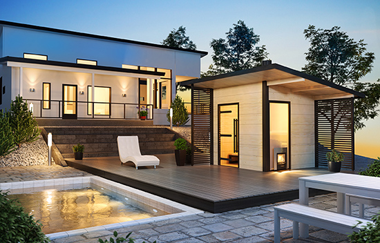 sauna solide design en ext&Atilde;&copy;rieur