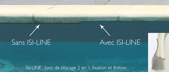 Jonc de liner isi-line pour finition esth&Atilde;&copy;tique de la piscine
